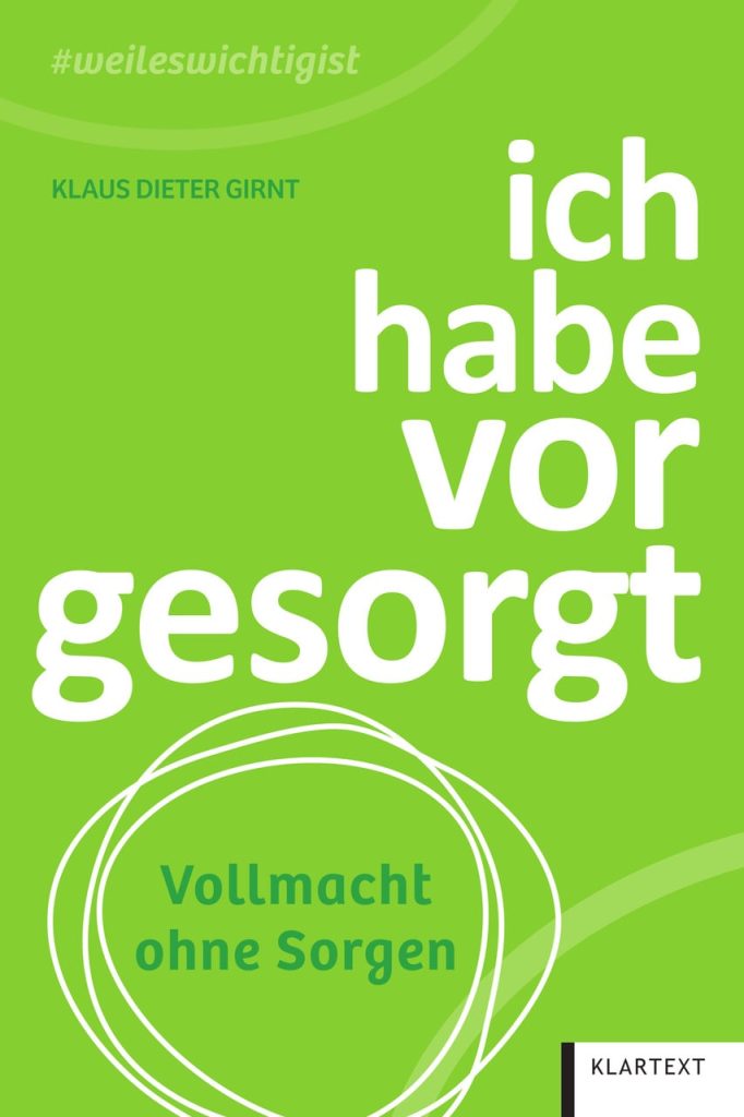Buchcover "ich habe vorgesorgt" von Klaus Dieter Girnt